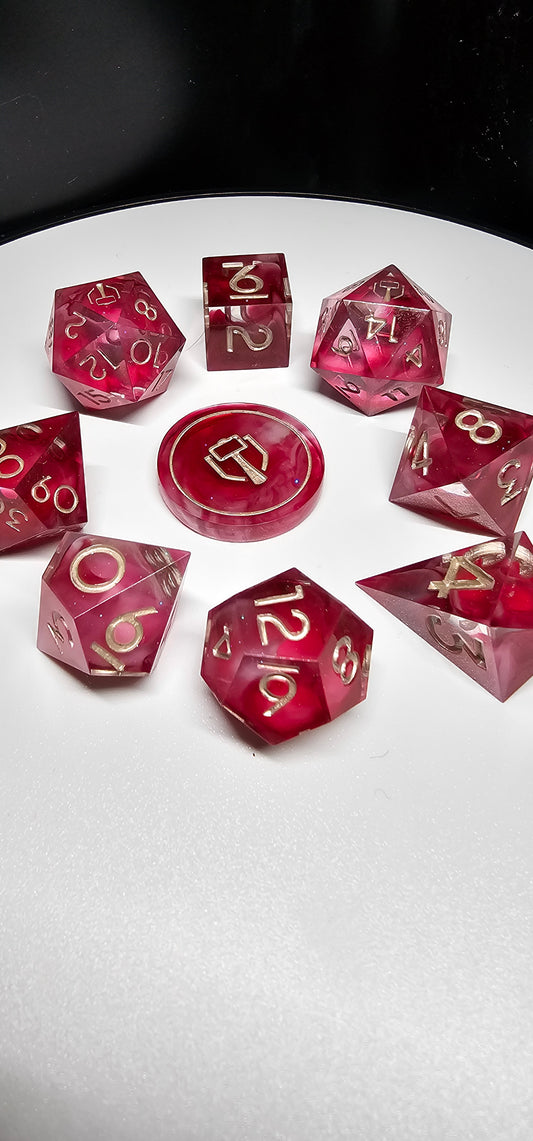 Blood of the Mountain 9-Piece Polyheadral Dice Set