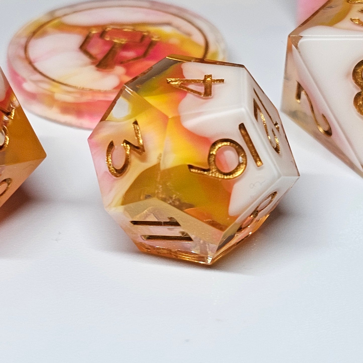 Sunset in the Relic Coast 9-Piece Polyheadral Dice Set