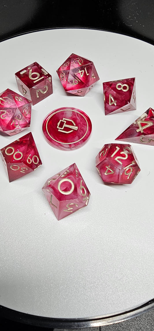 Blood of the Mountain 9-Piece Polyheadral Dice Set