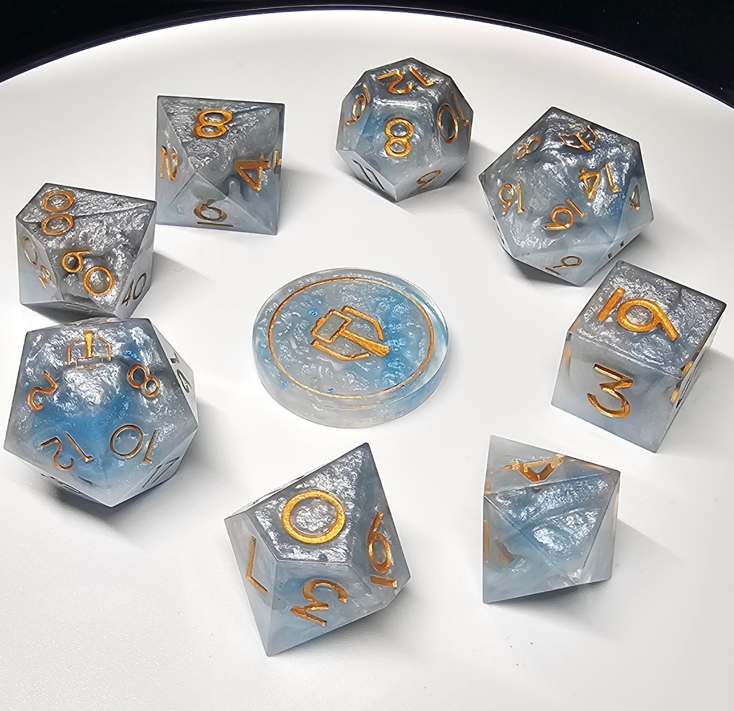 Pre Order Shadowhoney Selune 9-Piece Polyheadral Dice Set