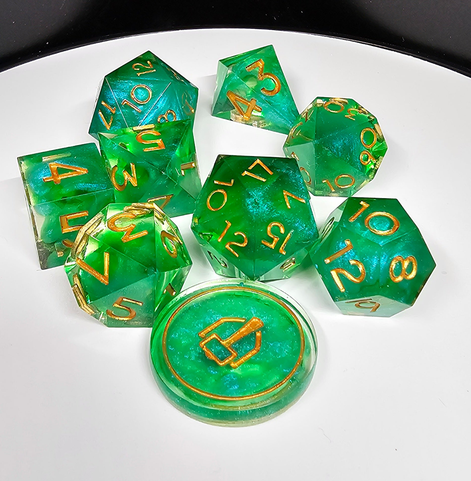 9-Piece Polyheadral Dice Set – Blackwood Dice