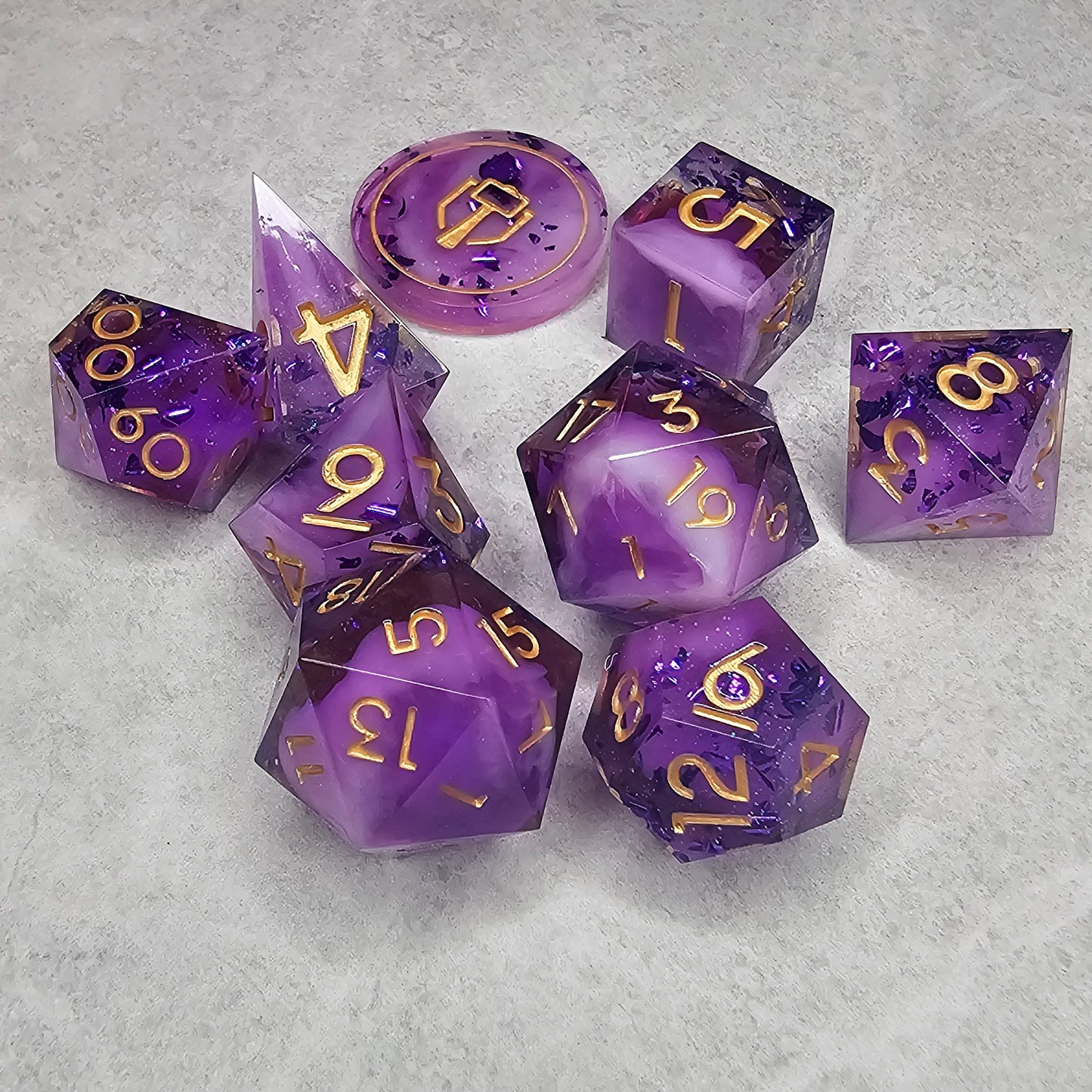 Aldarian Arcanacraft 9-Piece Polyheadral Dice Set