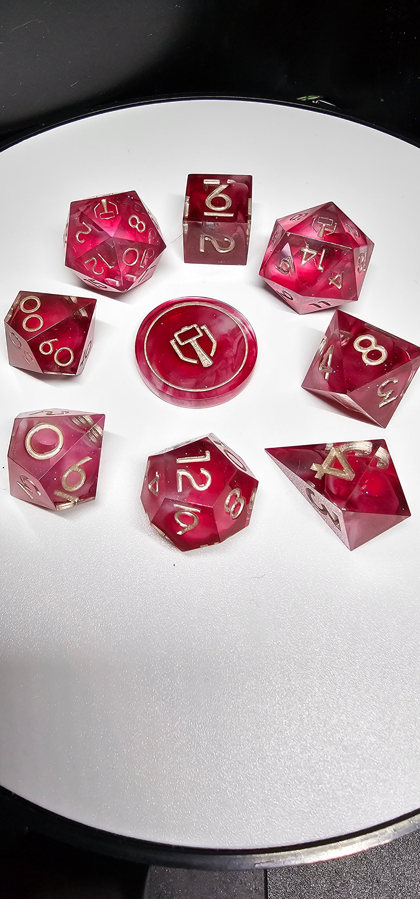Blood of the Mountain 9-Piece Polyheadral Dice Set