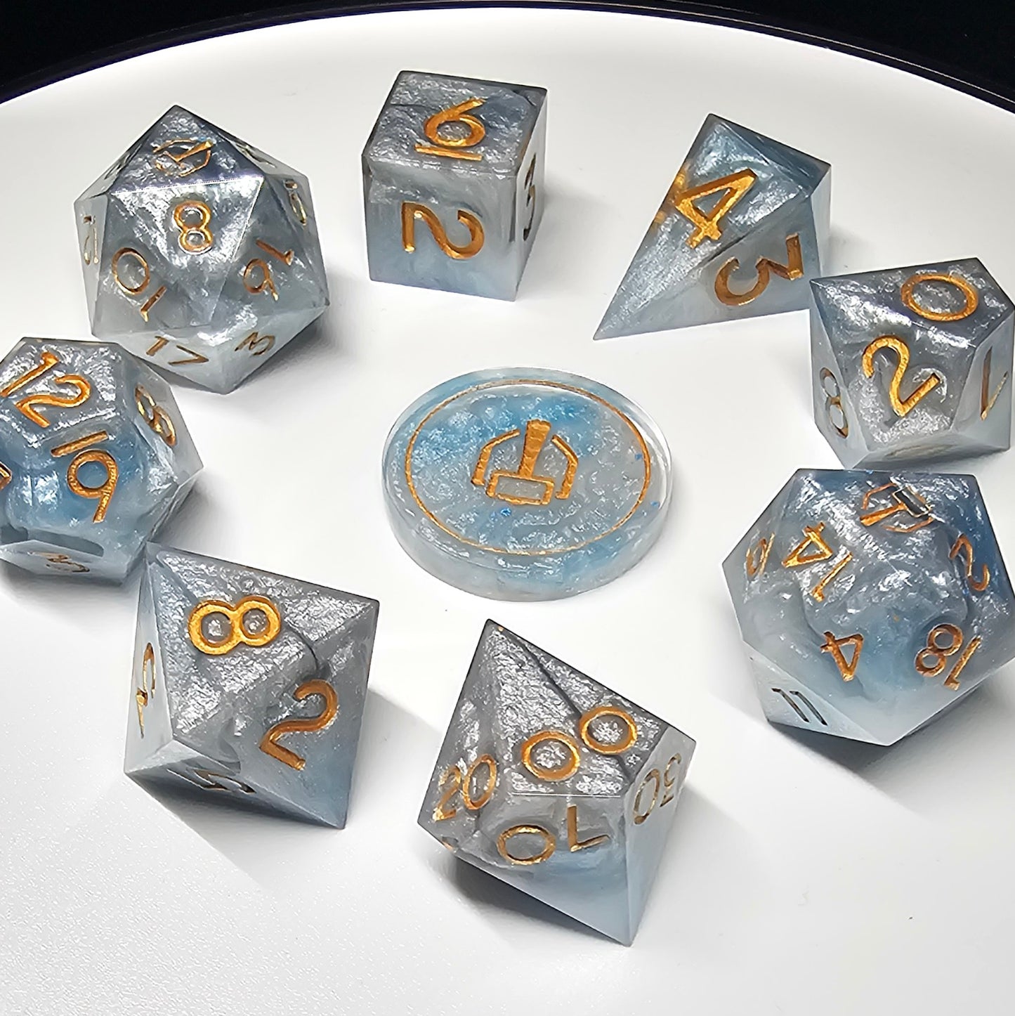 Pre Order Shadowhoney Selune 9-Piece Polyheadral Dice Set
