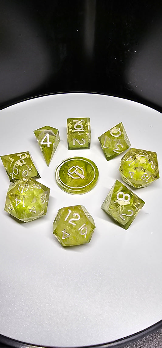 Elven Cave Moss 9-Piece Polyheadral Dice Set